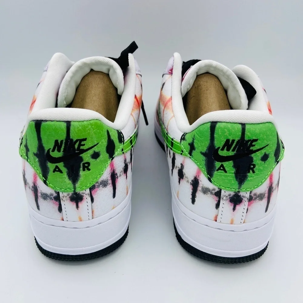 NIB NIKE Women's Air Force 1 Black Tie Dye Colorful Sneaker Shoes Size 8.5 - Picture 5 of 8